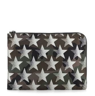 Valentino Camustars Zip Clutch Printed Camo Nylon