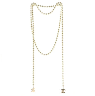 Chanel CC Pearl Necklace Faux Pearls and Metal