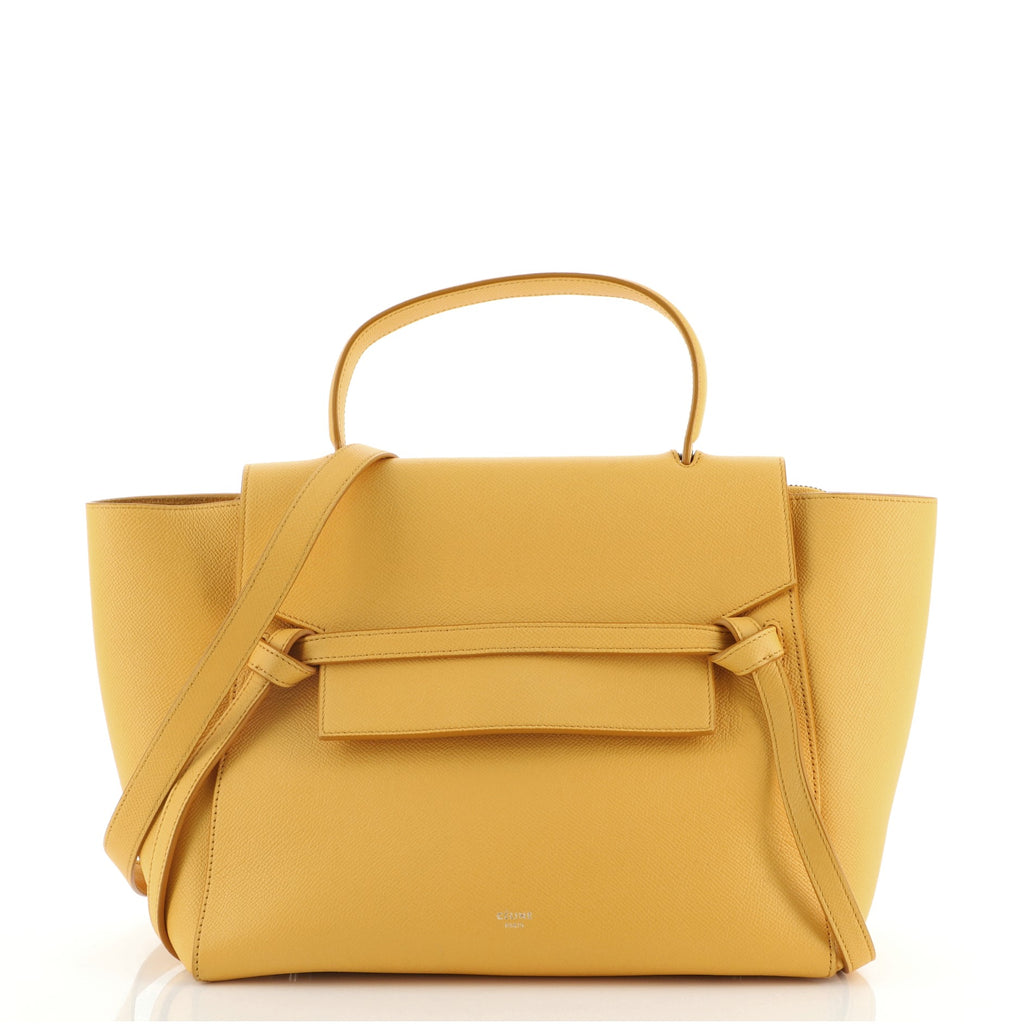 Celine Belt Bag Textured Leather Micro Yellow 1764841