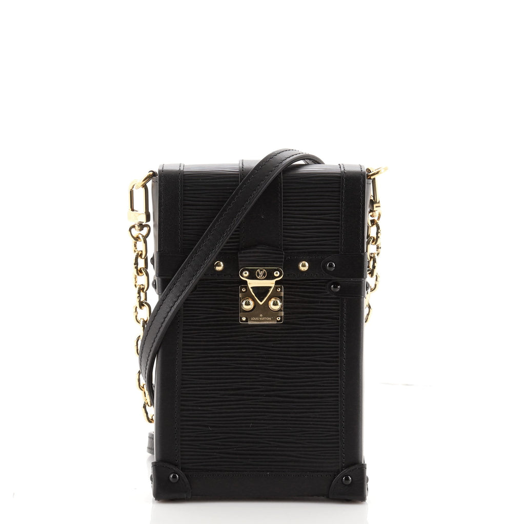 Louis Vuitton Black Epi Leather Vertical Trunk Pochette Bag