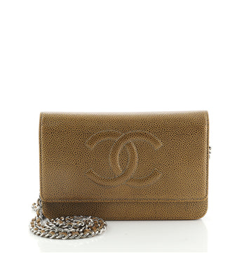 Chanel Timeless Wallet on Chain Caviar