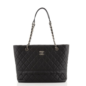 Chanel Rolled Up Tote Quilted Caviar