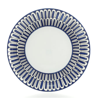 Hermes Bleus D'Ailleurs Dessert Plate Printed Porcelain