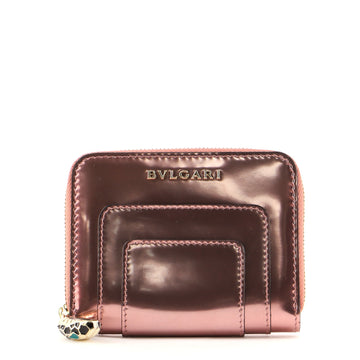 Bvlgari Serpenti Forever Zip Around Wallet Patent Compact