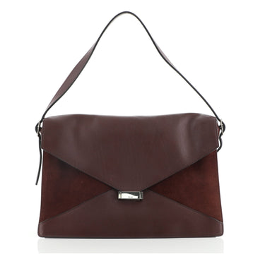 Celine Diamond Shoulder Bag Leather and Suede Large