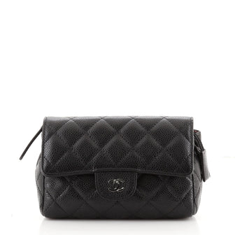 Chanel Flap Cosmetic Case Quilted Caviar Small