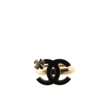 Chanel CC Clover Ring Metal and Enamel