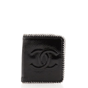 Chanel CC Bifold Chain Around Wallet Patent Small