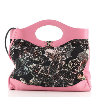 Chanel 31 Shopping Bag Quilted Printed Cotton and Calfskin Large