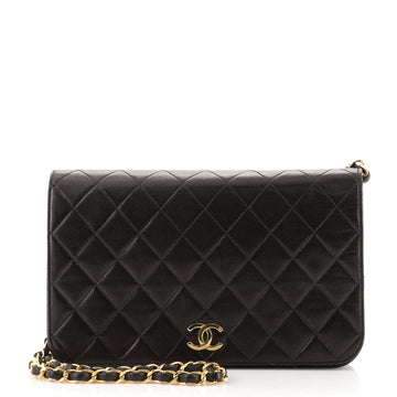 Chanel Vintage Full Flap Bag Quilted Lambskin Medium