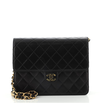 Chanel Vintage Clutch with Chain Quilted Leather Small