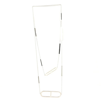 Hermes Ever Chaine d'Ancre Long Sterling Silver Necklace