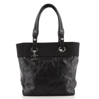 Chanel Biarritz Tote Quilted Coated Canvas Small