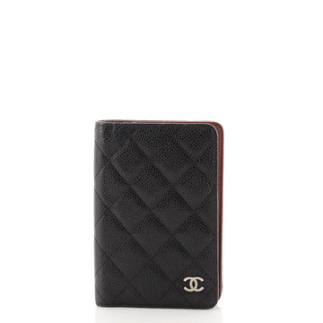 Chanel Ring Agenda Cover Quilted Caviar Small
