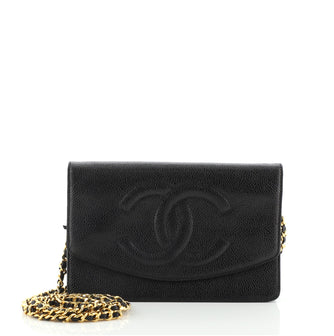Chanel Vintage Timeless Wallet on Chain Caviar