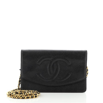 Chanel Vintage Timeless Wallet on Chain Caviar