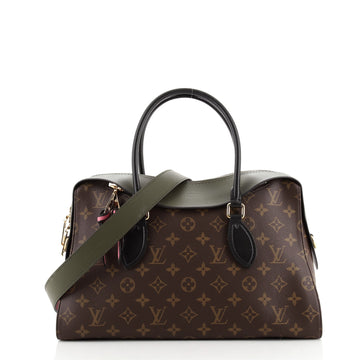 Louis Vuitton Tuileries Handbag Monogram Canvas with Leather