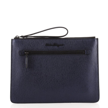 Salvatore Ferragamo Front Pocket Wristlet Clutch Leather Medium