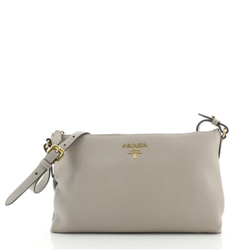 Prada Flat Zip Crossbody Bag Vitello Daino Mini