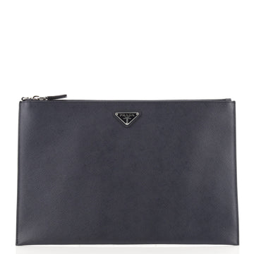Prada Zip Pouch Saffiano Leather Large