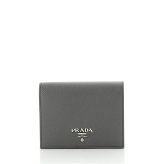Prada Snap Wallet Saffiano Leather Compact