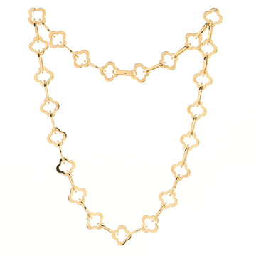 Van Cleef & Arpels Byzantine Alhambra Chain Link Necklace 18K Yellow Gold