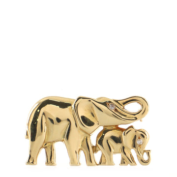 Cartier Elephant Brooch 18K Yellow Gold with Diamonds