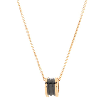 Bvlgari B.Zero1 Pendant Necklace 18K Rose Gold and Ceramic