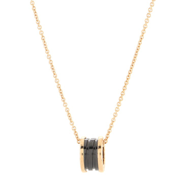 Bvlgari B.Zero1 Pendant Necklace 18K Rose Gold and Ceramic