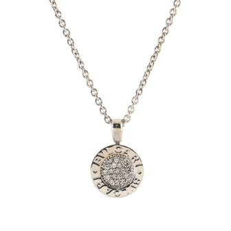 Bvlgari Bvlgari Bvlgari Pendant Necklace 18K White Gold with Diamonds