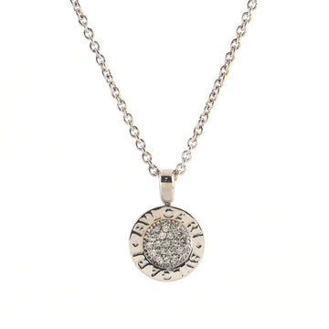 Bvlgari Bvlgari Bvlgari Pendant Necklace 18K White Gold with Diamonds