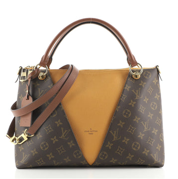 Louis Vuitton V Tote Monogram Canvas and Leather MM