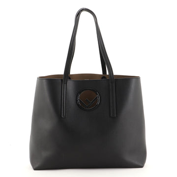 Fendi Logo Shopper Tote Leather