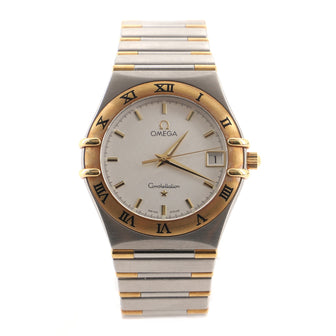 Omega Constellation Quartz Watch Stainless Steel and Yellow Gold 33