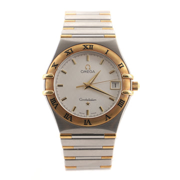 Omega Constellation Quartz Watch Stainless Steel and Yellow Gold 33