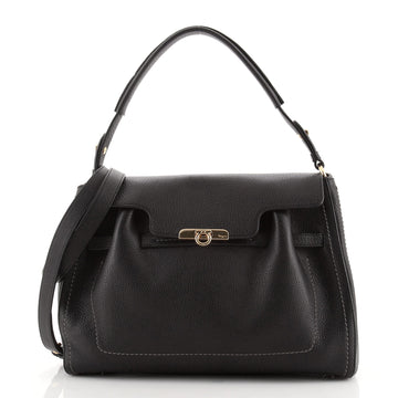 Salvatore Ferragamo Fara Satchel Leather Large