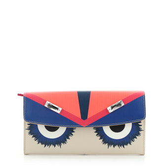 Fendi Monster Continental Wallet Leather