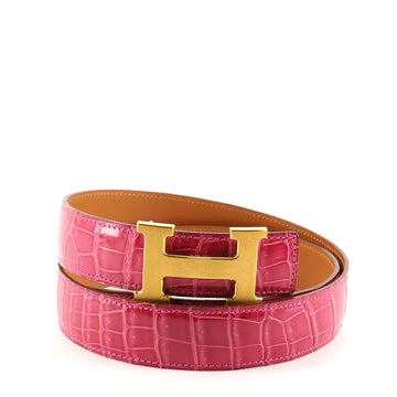 Hermes Constance Belt Shiny Porosus Crocodile Medium