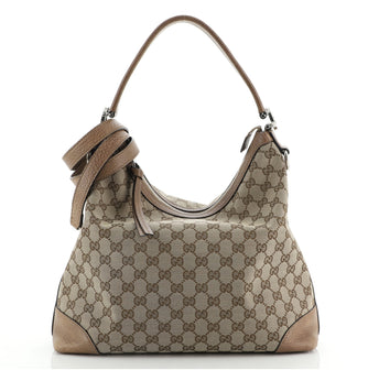 Gucci Miss GG Hobo GG Canvas with Leather Small