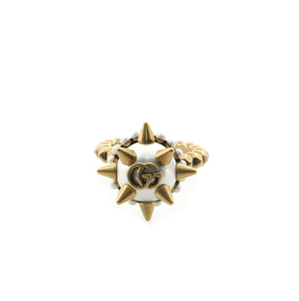 Gucci Spike Ring Metal with Faux Pearl