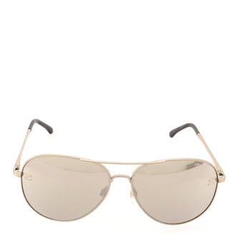 Chanel Pilot Summer Aviator Sunglasses Metal with Calfskin