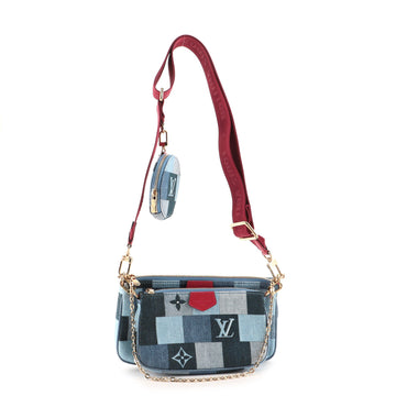 Louis Vuitton Multi Pochette Accessoires Damier and Monogram Patchwork Denim