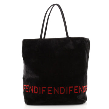 Fendi Vintage Logo Tote Velvet Medium