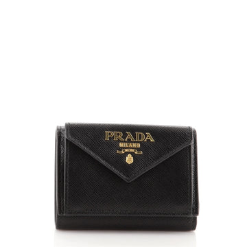 Prada Trifold Flap Wallet Saffiano Leather Compact