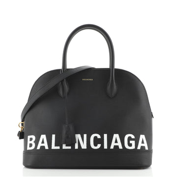 Balenciaga Logo Ville Bag Leather Medium
