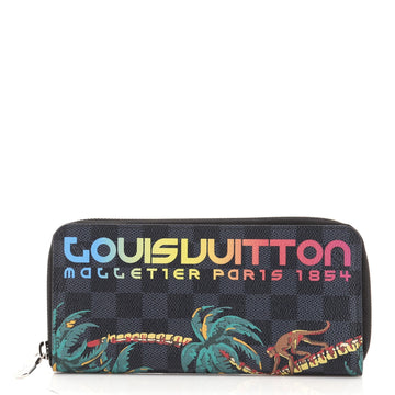 Louis Vuitton Zippy Wallet Limited Edition Damier Cobalt Jungle Vertical