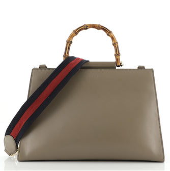 Gucci Nymphaea Top Handle Bag Leather Medium