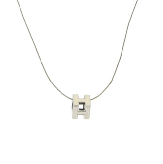 Hermes Pop H Cube Pendant Necklace Metal with Enamel