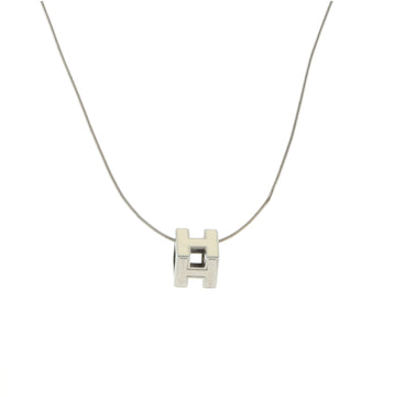 Hermes Pop H Cube Pendant Necklace Metal with Enamel