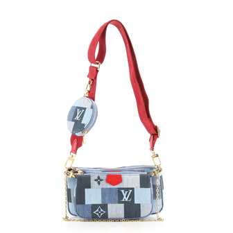Louis Vuitton Multi Pochette Accessoires Damier and Monogram Patchwork Denim